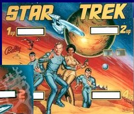Vitre de flipper Star Trek