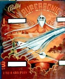 Vitre de fronton Flipper Supersonic